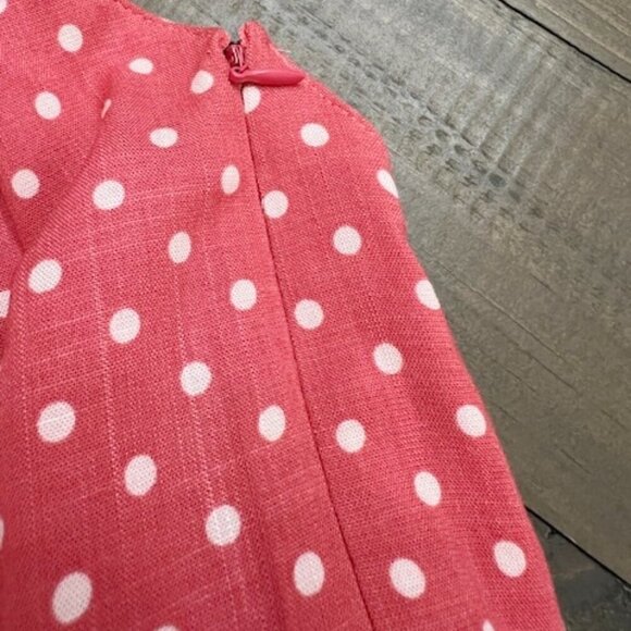 Free People High Strung Short Romper Pink/Red Polka Dots Bows Size M - Picture 6 of 7